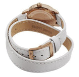 Stuhrling 646 03 Vogue  Quartz White Double Wrap Leather Womens Watch