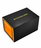 Stuhrling 1008 02  Automatic Depthmaster Diver Black Dial Date Mens Watch