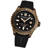 Stuhrling 1003 01  Automatic Movement Rubber Strap Diver Mens Watch