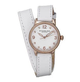 Stuhrling 646 03 Vogue  Quartz White Double Wrap Leather Womens Watch
