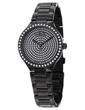 Stuhrling 683 02 Symphony  Quartz Crystal Dial Black Bracelet Womens Watch