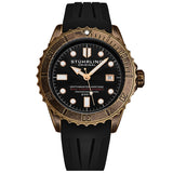 Stuhrling 1003 01  Automatic Movement Rubber Strap Diver Mens Watch