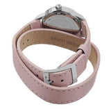 Stuhrling 646 01 Vogue  Quartz Pink Double Wrap Leather Womens Watch