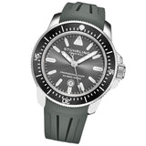 Stuhrling 935 03 Pro Sport Diver Maritimer Grey Rubber Strap Grey Dial Mens Watch