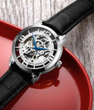 Stuhrling 165B2 331554 Winchester 44 Automatic Skeleton Silvertone Mens Watch