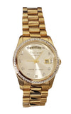 Oleg Cassini 8046 Diamond Vintage Day Date Quartz Womens Watch