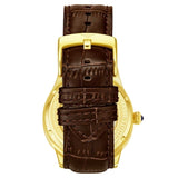 Stuhrling 925 02 Radiant Automatic Skeleton AM PM Brown Leather Mens Watch