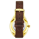 Stuhrling 995 04 Lily Mother of Pearl Crystal Accented Flower Brown Womens Watch