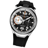 Stuhrling Original 894 02 Torero Chronograph Date Black Rubber Strap Mens Watch