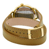 Stuhrling 587.04 587 04 Deauville Quartz Crystals Tan Wraparound Womens Watch