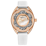 Stuhrling 995 05 Lily Mother of Pearl Crystal Accented Flower White Womens Watch