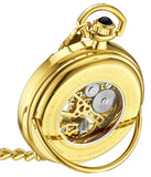 Stuhrling Original 980 02 Provost Mechanical Skeleton Mens Pocket Watch
