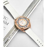 Stuhrling 995 05 Lily Mother of Pearl Crystal Accented Flower White Womens Watch