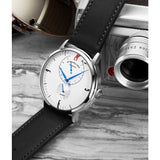 Stuhrling 3969 3969.2 Cabaletta Quartz 24 Hour Dial Black Leather Mens Watch