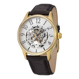 Stuhrling 746L.03 Delphi Solaris Automatic Skeleton Leather Strap Mens Watch