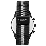 Stuhrling 3975 3 Preston Monaco Quartz Chronograph Date Black Mens Watch