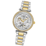 Stuhrling 4023 3 Automatic Skeleton Crystal Accented  Bracelet Womens Watch