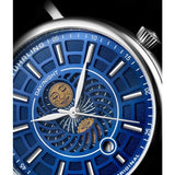 Stuhrling Original 899 03 Duet Day/ Night Black Leather Strap Watch