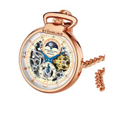 Stuhrling Original 991 03 Modena Mechanical Automatic Skeleton Mens Pocket Watch