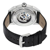 Stuhrling 725 01 Gen X Axial Automatic Skeleton Black Leather Band Mens Watch