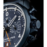 Stuhrling Original 929 03 Chronograph Date Quartz Blue Leather Mens Watch