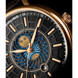 Stuhrling Original 899 05 Duet Day/ Night Brown Leather Strap Watch