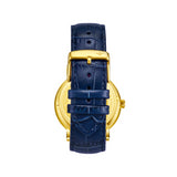 Stuhrling Original 899 04 Duet Day/ Night Blue Leather Strap Watch