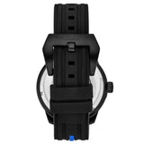 Stuhrling Original 984 03 Aviator Quartz Black Blue Silicone Strap Mens Watch