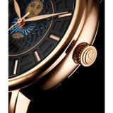 Stuhrling Original 899 05 Duet Day/ Night Brown Leather Strap Watch