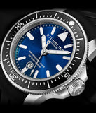 Stuhrling 935 02 Pro Sport Diver Maritimer Black Rubber Strap Blue Dial Mens Watch