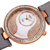 Bürgi BUR155GY Japanese Quartz Diamond and Swarovski Accented Womens Watch
