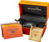 Stuhrling 4017 2 Voyager GMT Diver Date Blue Mens Watch