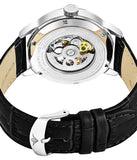 Stuhrling Original 3133 2 Executive Automatic Skeleton Black Leather Mens Watch