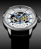 Stuhrling Original 3133 1 Executive Automatic Black Leather Mens Watch