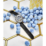 Stuhrling 3917 1 Legacy Automatic Skeleton Dual Time AM/PM Leather Mens Watch