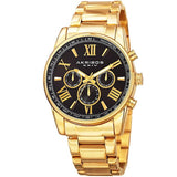Akribos XXIV AK904YGB Swiss Quartz Tachymeter Day Date GMT Mens Watch