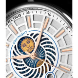 Stuhrling Original 899 01 Duet Day/ Night Black Leather Strap Watch