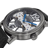 Stuhrling Original 785 02 Winchester Mechanical Bridge Black Leather Mens Watch