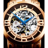 Stuhrling 3964 3 Automatic Skeleton Black Stainless Steel Bracelet Mens Watch