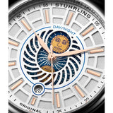 Stuhrling Original 899 01 Duet Day/ Night Black Leather Strap Watch