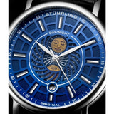 Stuhrling Original 899 03 Duet Day/ Night Black Leather Strap Watch