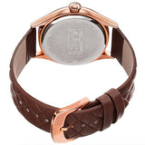 Burgi BUR141RGBR Crystal Accented MOP Dial Quilted Leather Strap Womens Watch