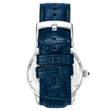 Stuhrling Original 925 01 Radiant Automatic Skeleton Blue Leather Mens Watch