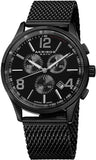 Akribos AK719BK Swiss Quartz Chronograph Tachymeter Date Black Mens Watch
