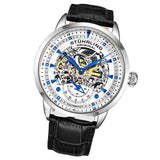 Stuhrling Original 3133 1 Executive Automatic Black Leather Mens Watch