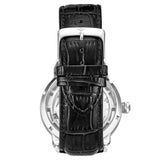 Stuhrling 371A 01 Luciano Automatic Skeleton Dual Time AM/PM Leather Mens Watch