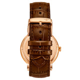 Stuhrling Original 899 05 Duet Day/ Night Brown Leather Strap Watch