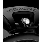 Stuhrling 3920 4  Legacy Automatic Skeleton Dual Time Black Leather Mens Watch