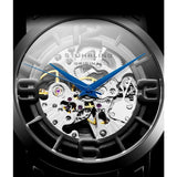 Stuhrling 3964 2 Automatic Skeleton Black Stainless Steel Bracelet Mens Watch