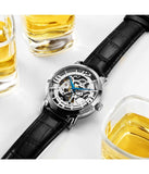 Stuhrling 165B2 331554 Winchester 44 Automatic Skeleton Silvertone Mens Watch